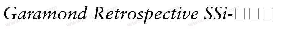 Garamond Retrospective SSi字体转换